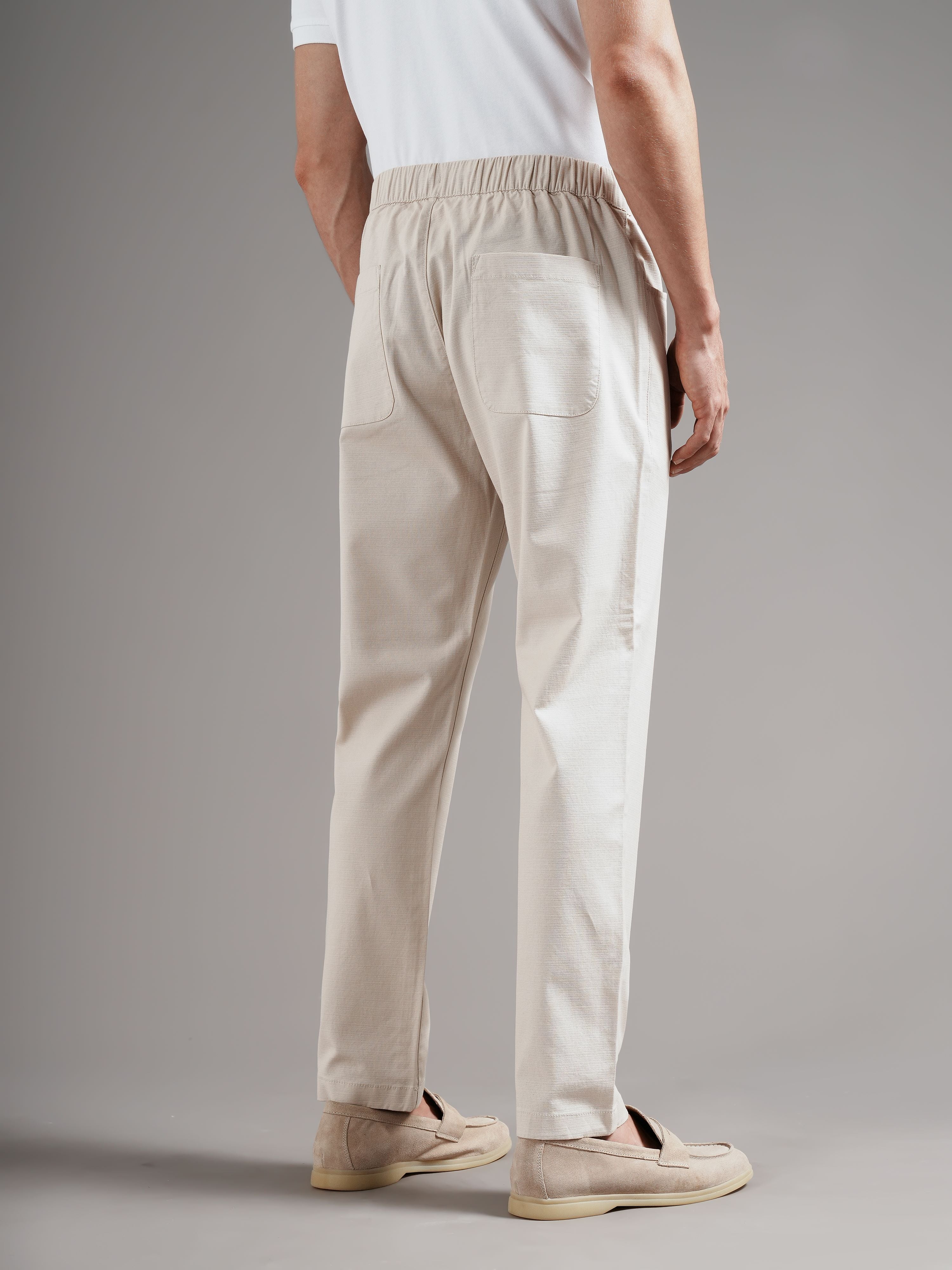 Men Tailored Low-Rise Trousers