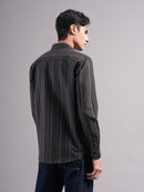 Men Smart Slim Fit Striped Casual Shirt
