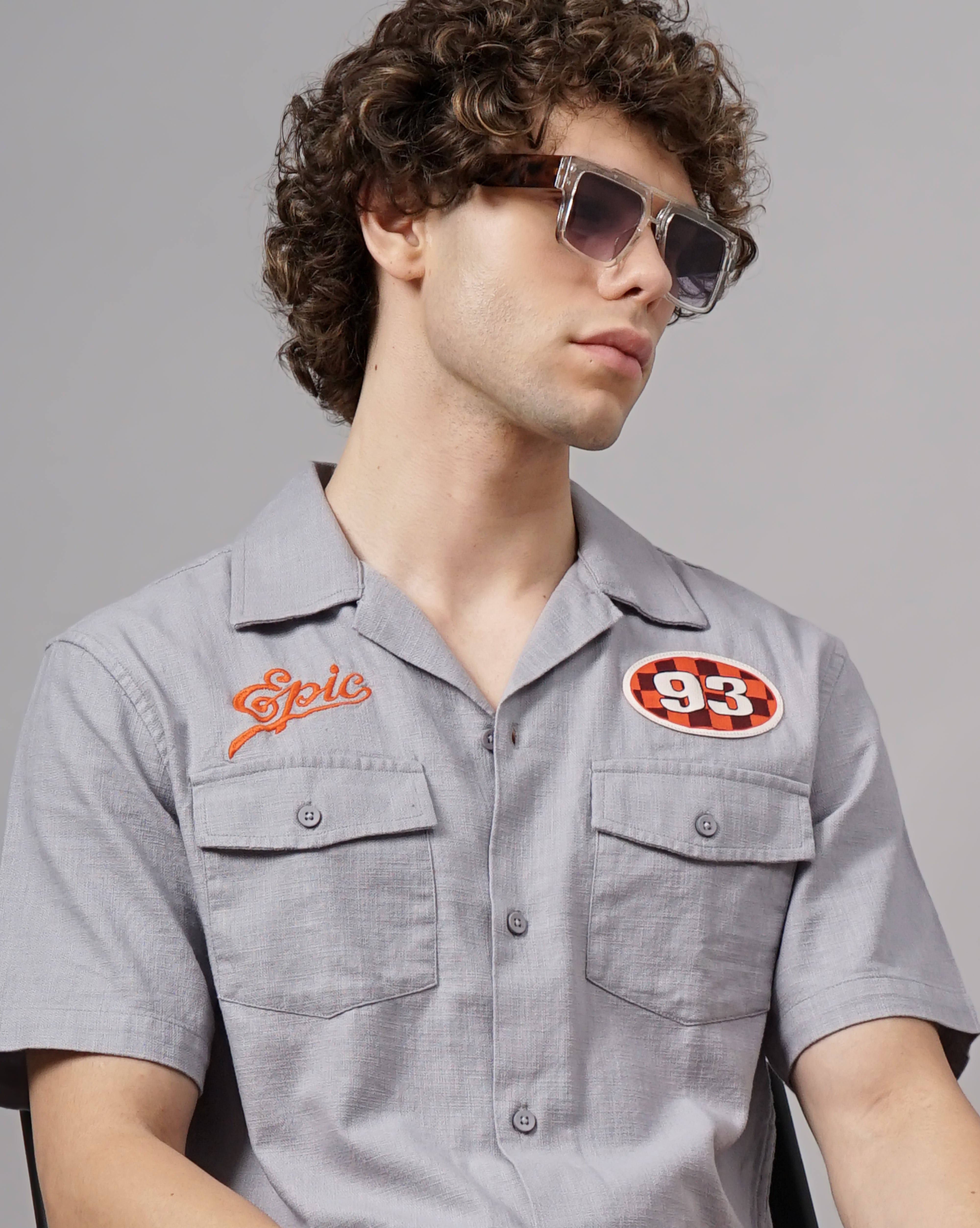 Embroidery Relaxed Fit Shirt