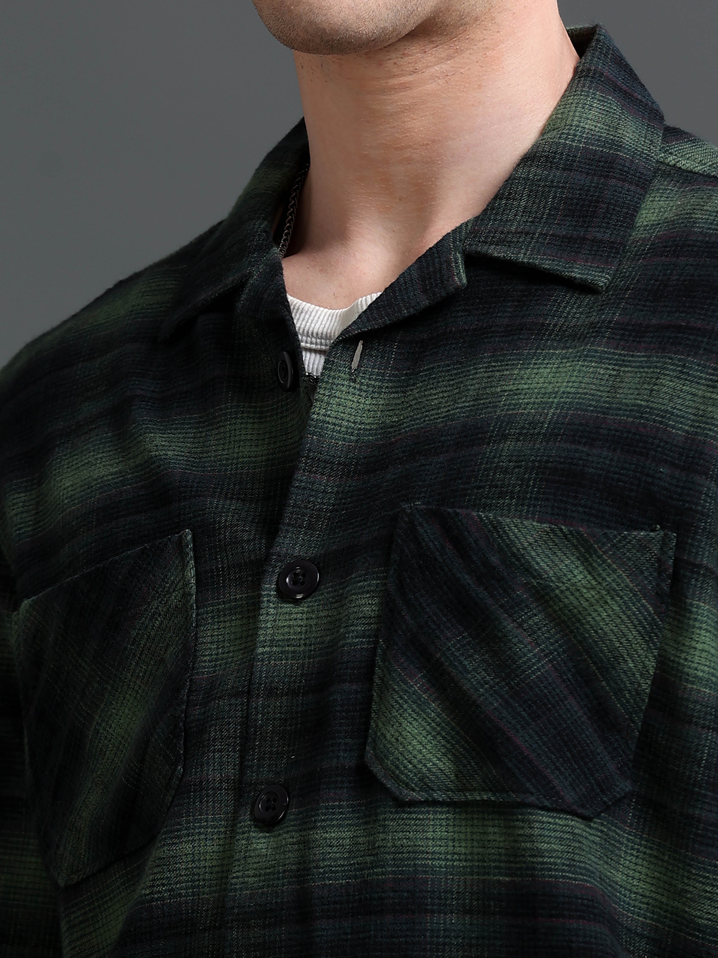Men's Flannel Checked Slim Fit Shirt
