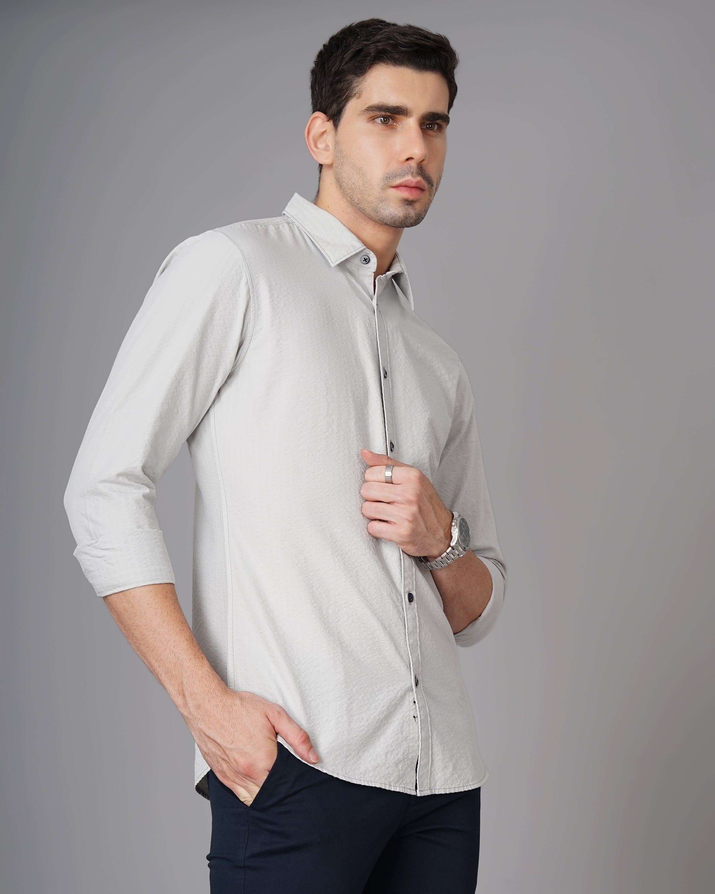 Men's Seersucker Shirt