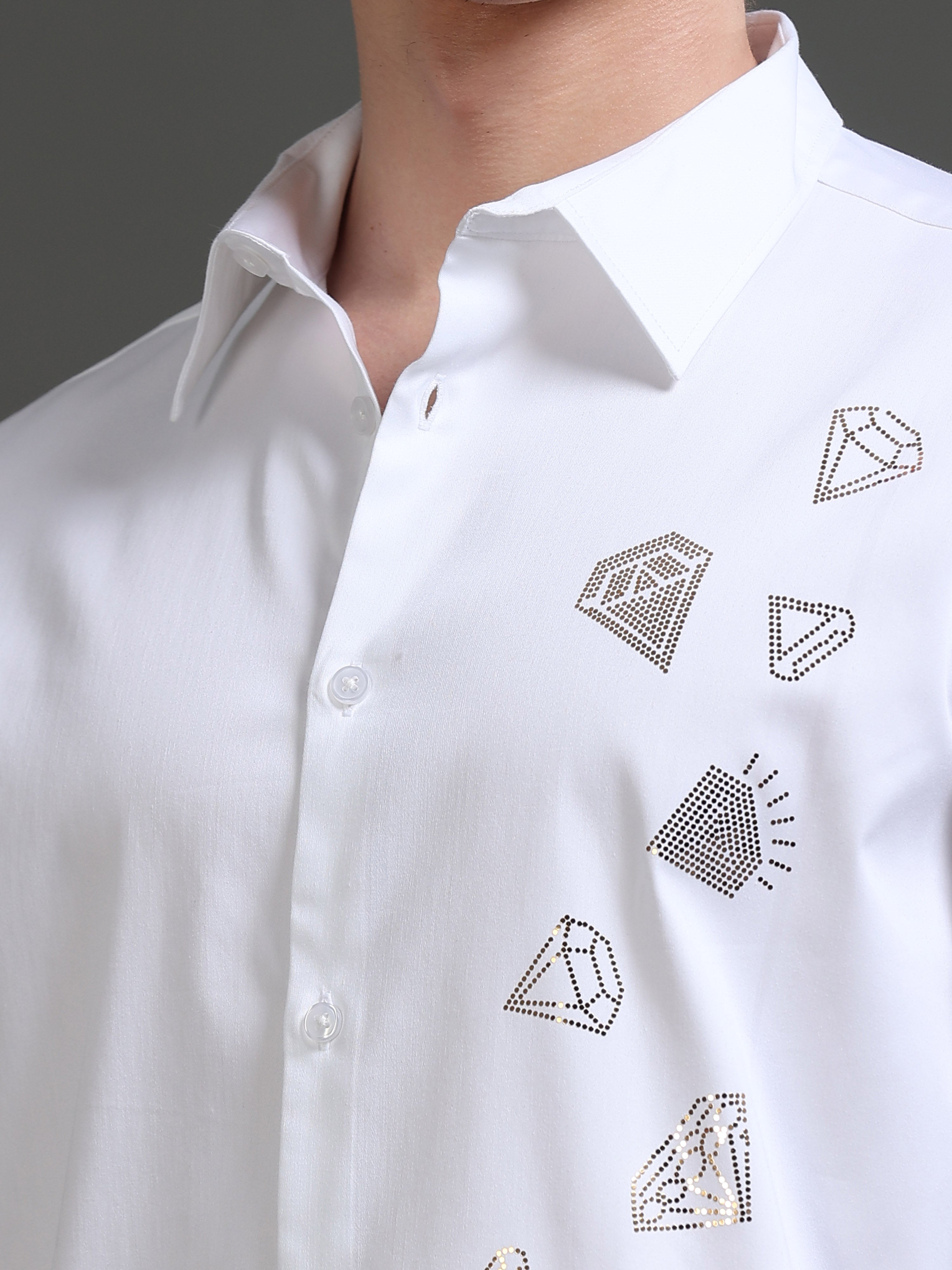 Men Smart Slim Fit Printed Casual Shirt