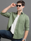 Men Smart Cotton Linen Slim Fit Shirt