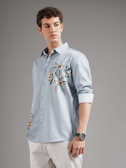 Men Smart Slim Fit Printed Casual Shirt