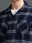 Men Smart Slim Fit Checked Casual Shirt