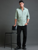 Men Premium Green Oxford Solid