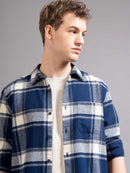 Men Smart Slim Fit Checked Casual Shirt