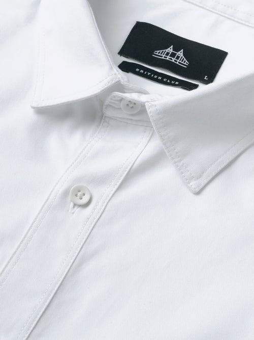 Men's Plus Size Twill Solid Shirt