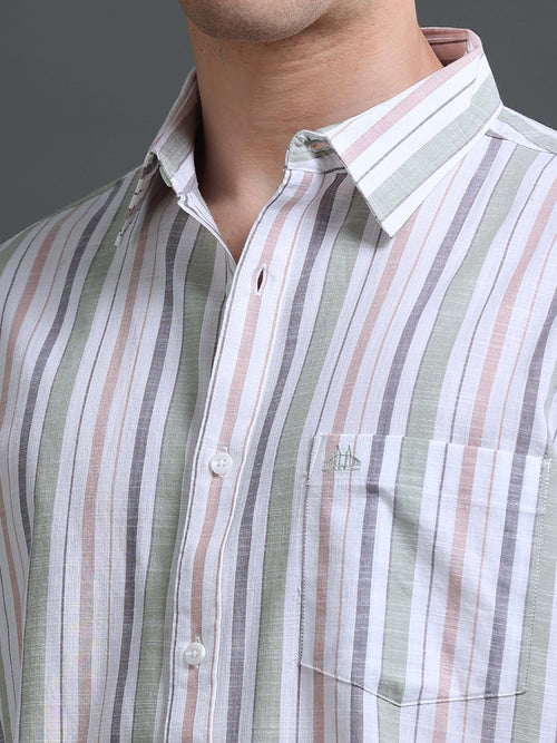 Men's Slim Fit Stripes Shirt