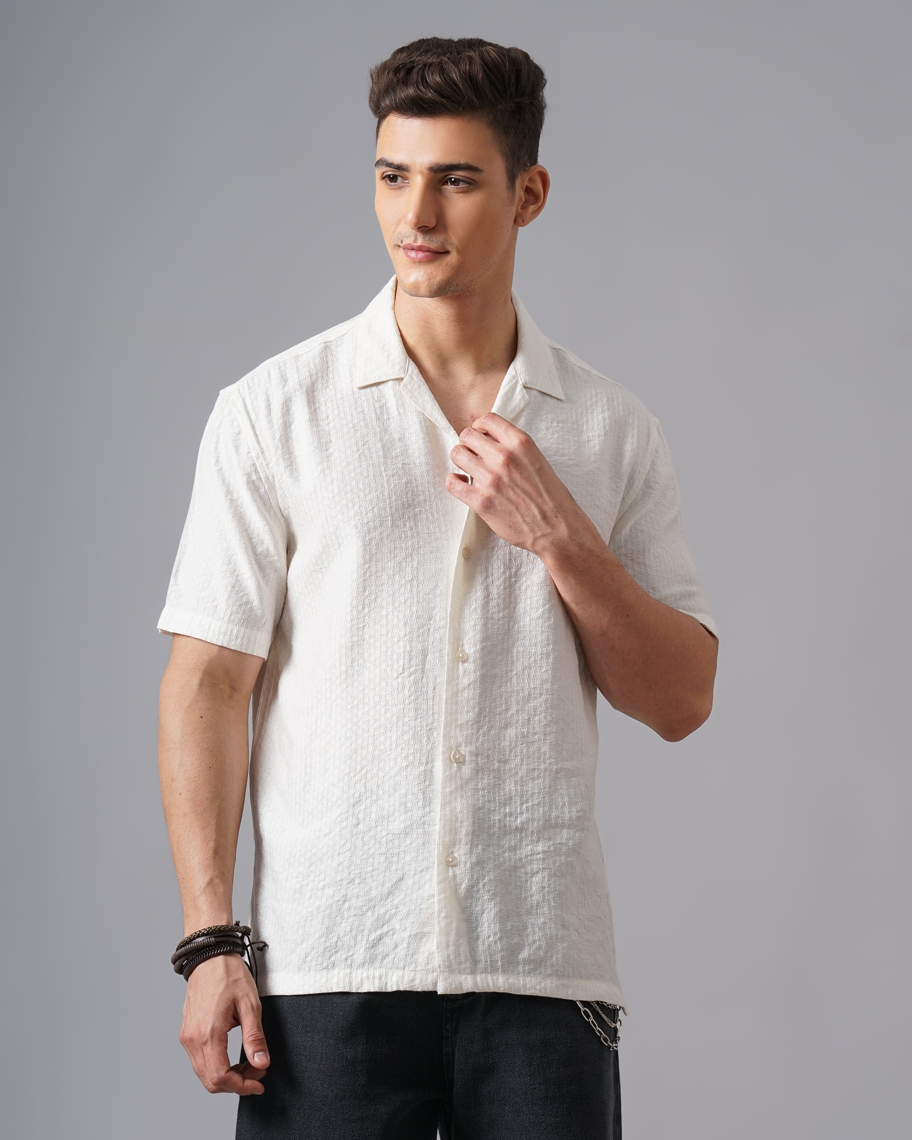 MEN'S SELF DESIGN SHIRT