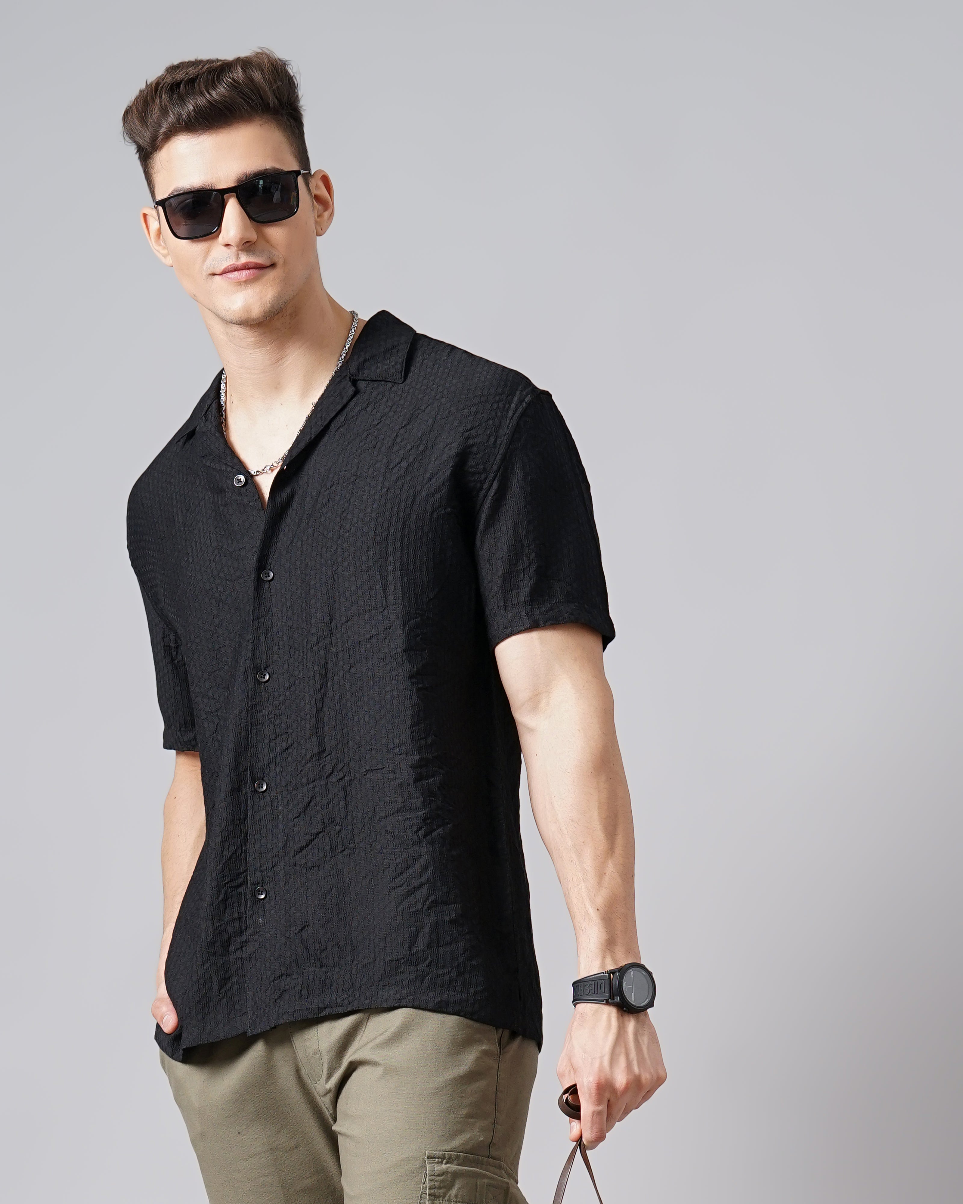MEN'S SELF DESIGN SHIRT