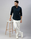 MEN'S SOLID SHIRT WITH MANDARIN COLLAR