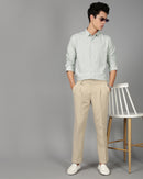 Men Smart Slim Fit Tropical Printed Cotton Casual Shirt