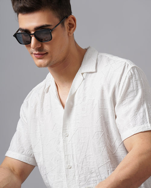 MEN'S SELF DESIGN SHIRT