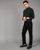 Comfort Slim Fit Vertical Striped Button-Down Collar Casual Shirt