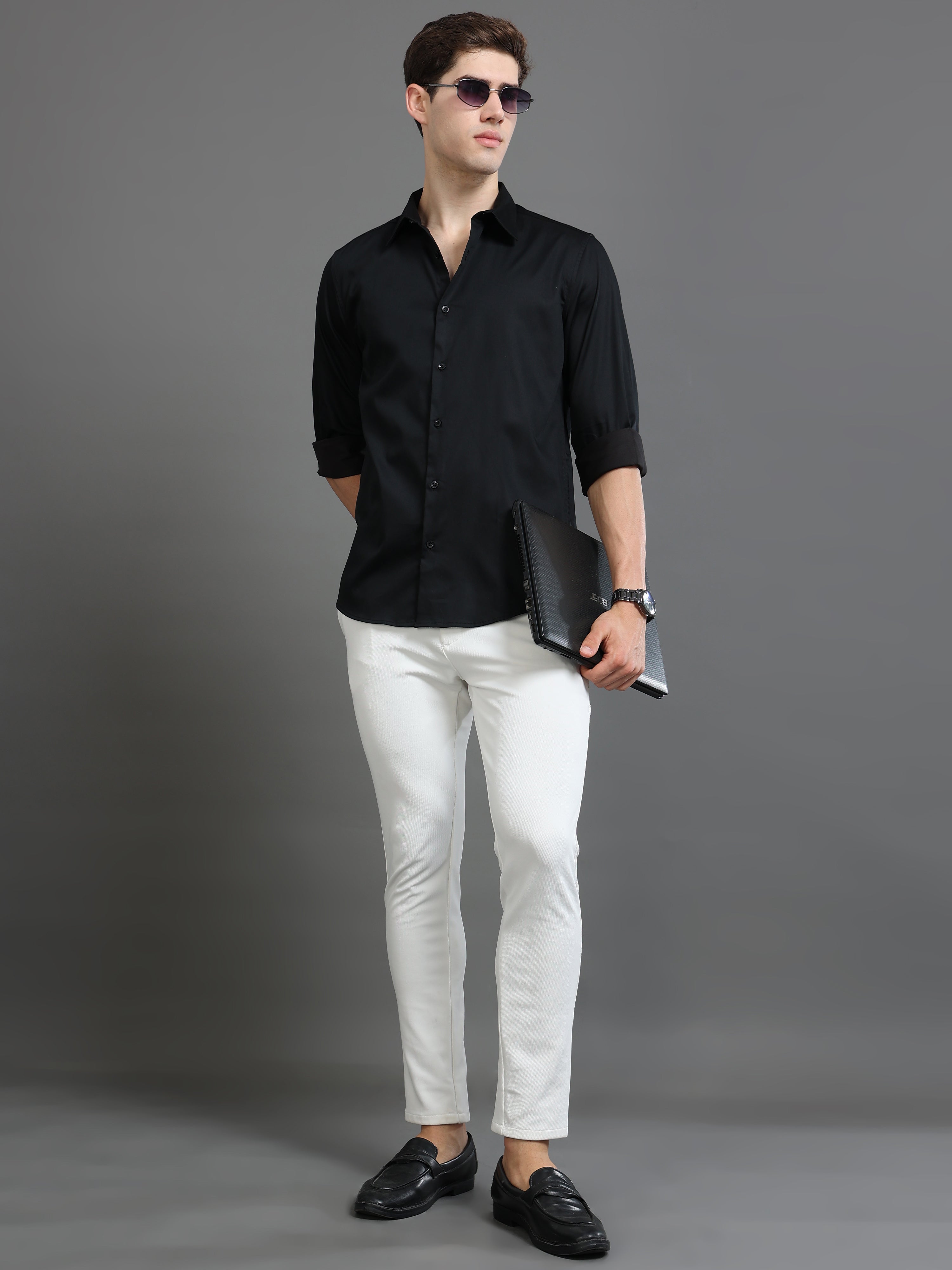 Men Satin Slim Fit Shirt