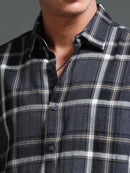 Men's Black Checks Shirt