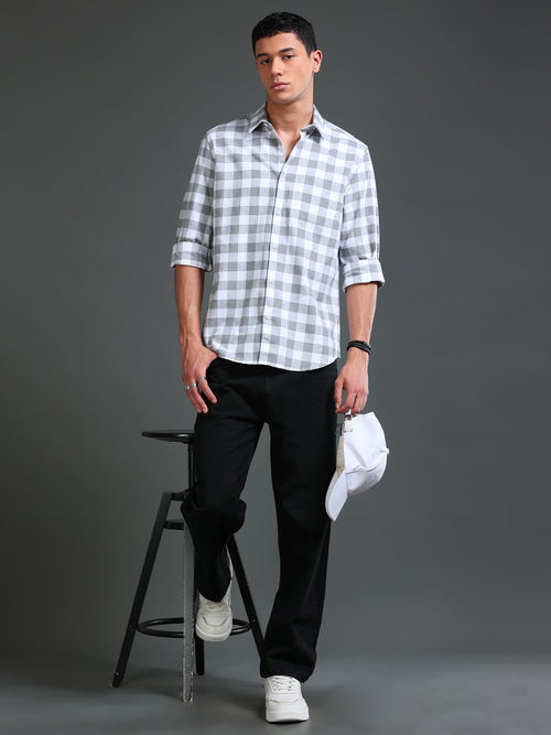 Men Premium Oxford Checks Shirt