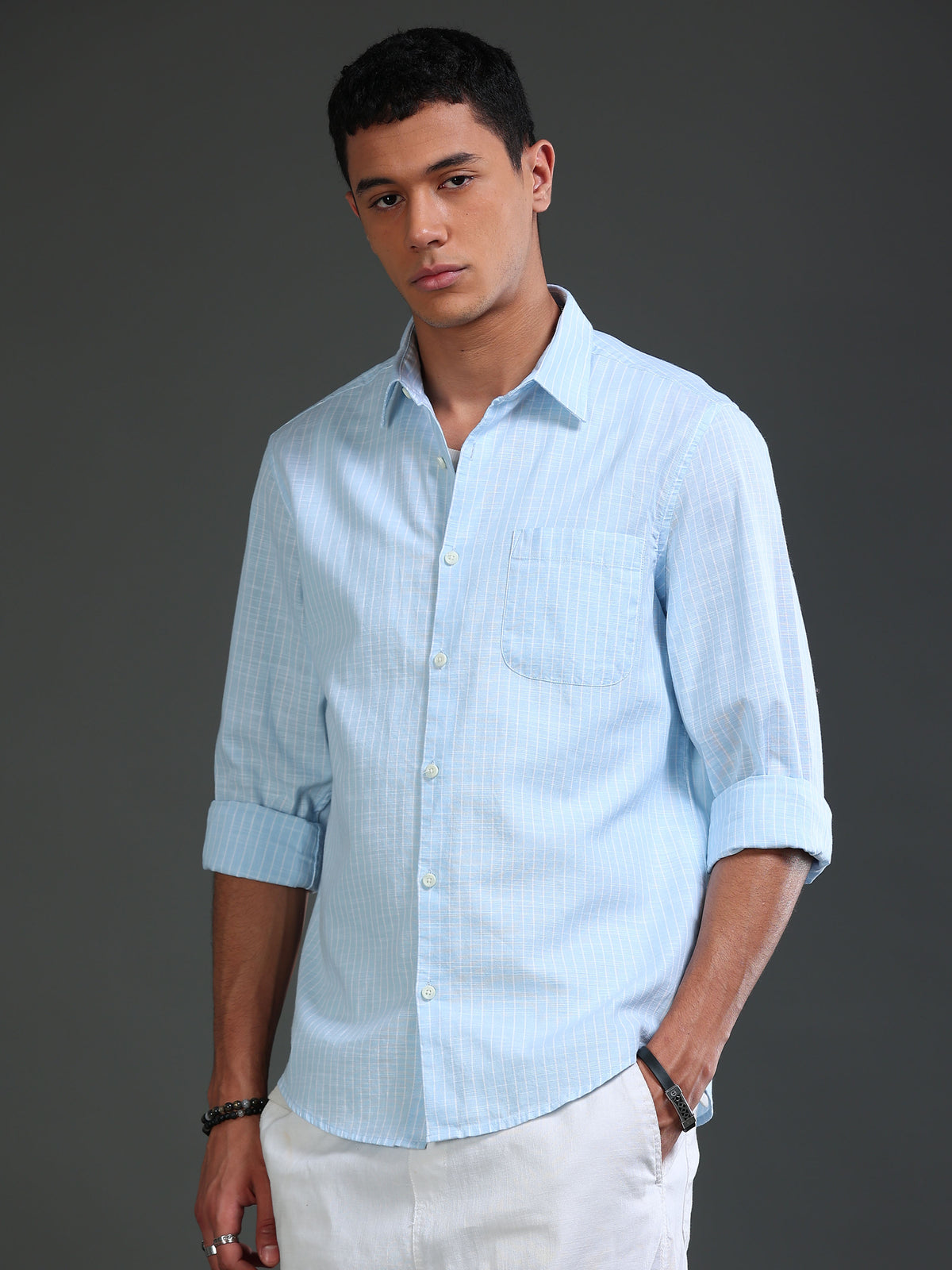 Men Stripes Shirts