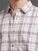 Men Smart Slim Fit Checked Casual Shirt