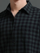 Men Smart Slim Fit Buffalo Checks Checked Casual Shirt