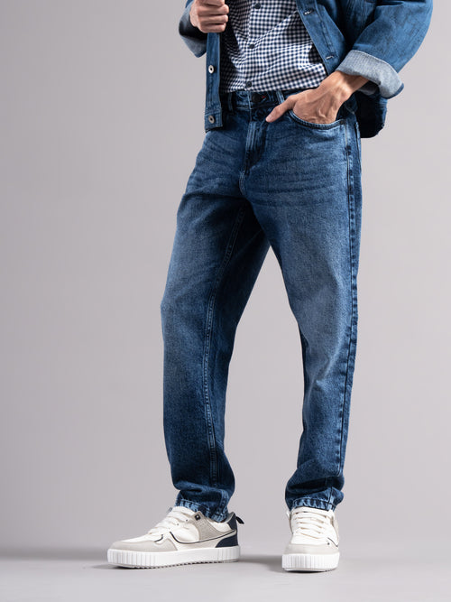 Men Smart Slim Fit Mid-Rise Light Fade Jeans