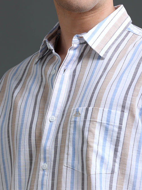 Men's Slim Fit Stripes Shirt