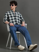 Men Smart Slim Fit Tartan Checks Checked Casual Shirt