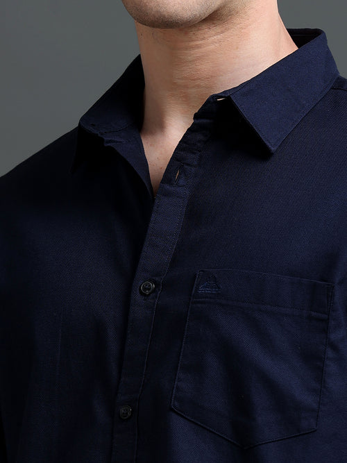 Men's Bird Eye Slim Fit  Dobby Shirt