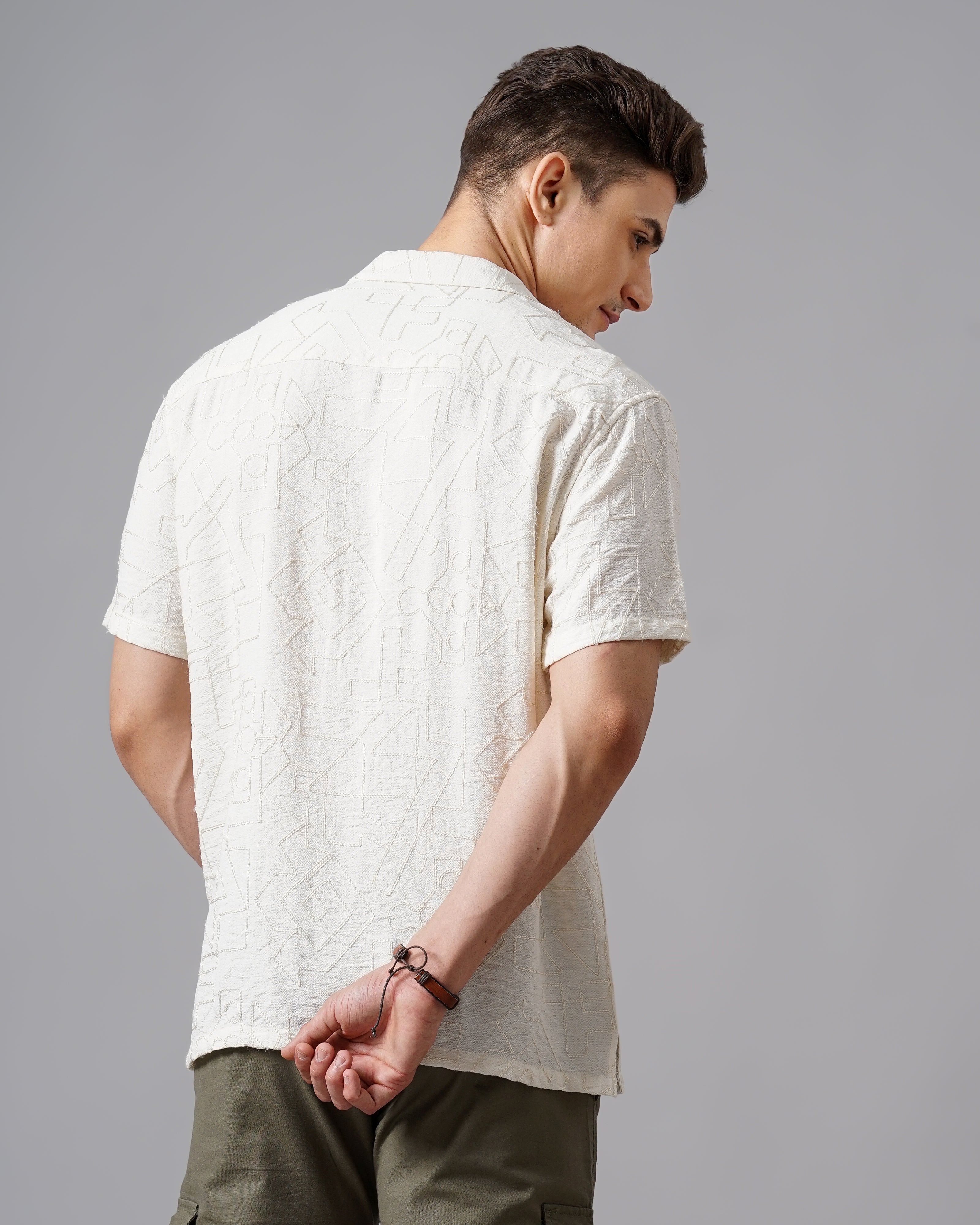MEN'S SELF DESIGN SHIRT
