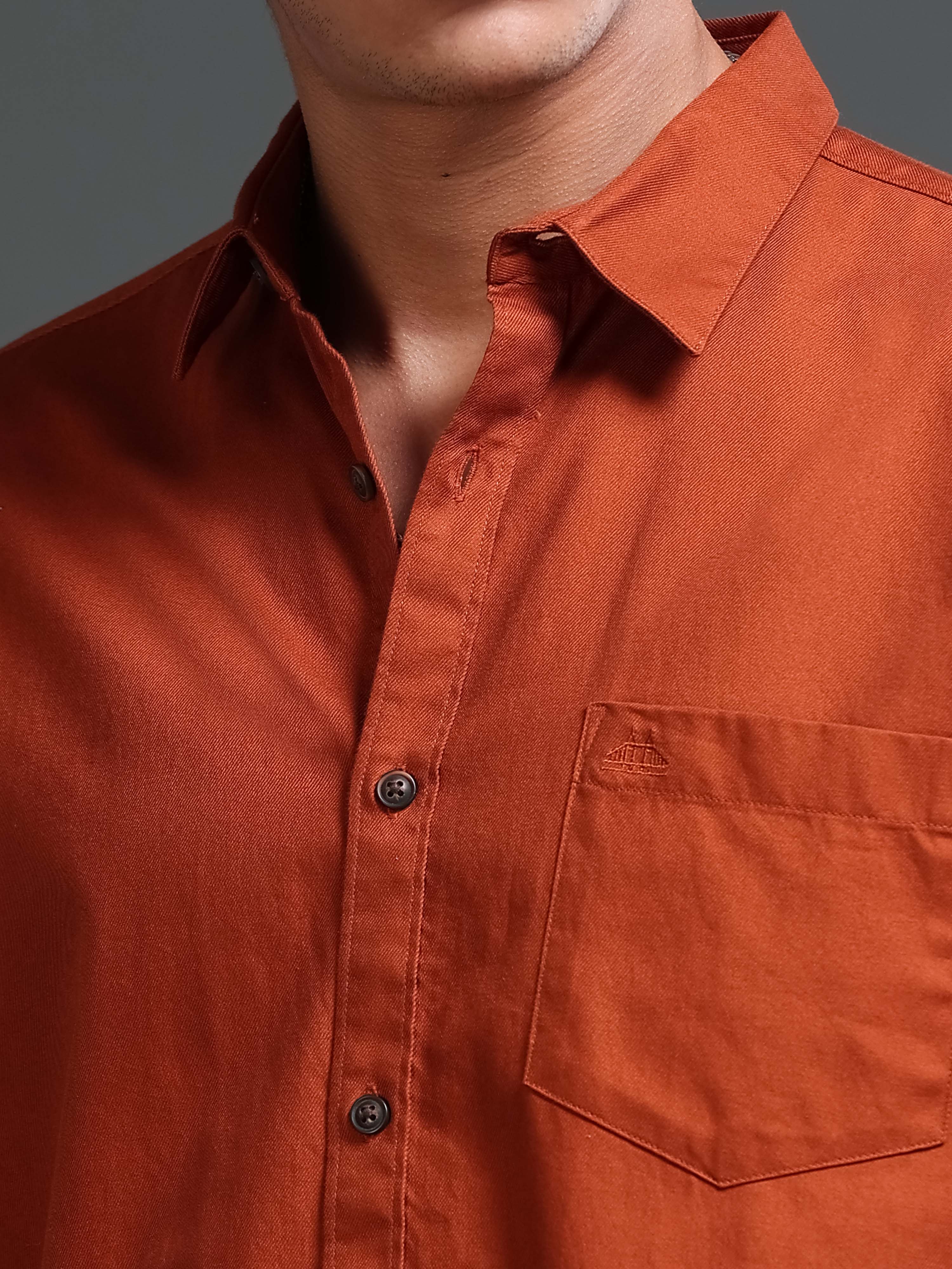 Men's Premium Twill Solid Shirt