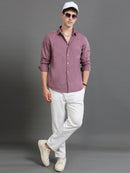 Men Smart Cotton Linen Slim Fit Shirt