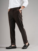 Men Tailored Straight Fit Low-Rise Trousers