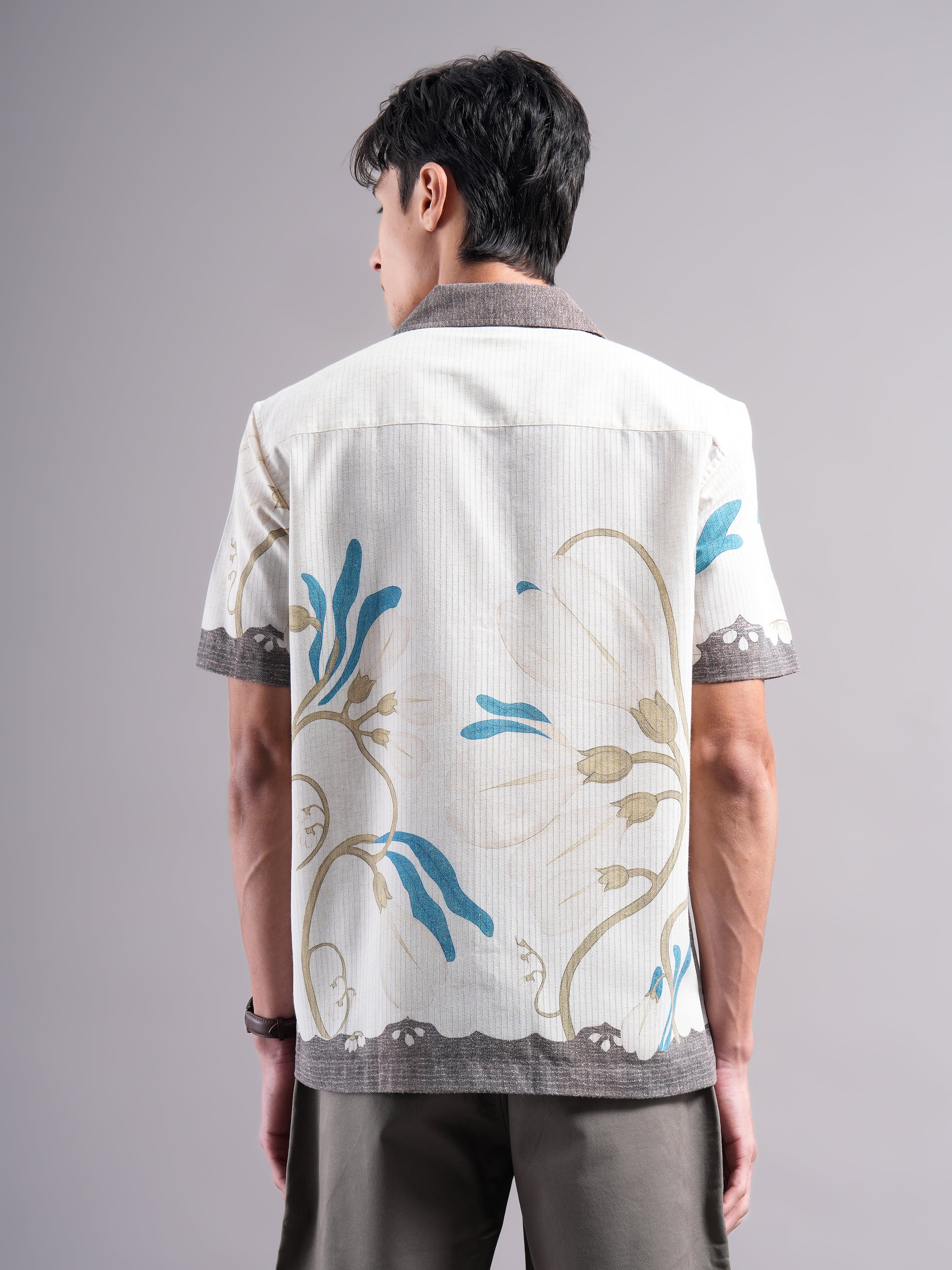 Men Smart Floral Printed Casual Shirt
