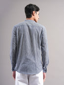 Men Smart Slim Fit Striped Casual Shirt