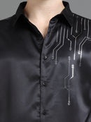 Men Smart Slim Fit Printed Party Shirt