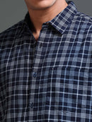 Men's Premium Oxford Checks Blue Shirt