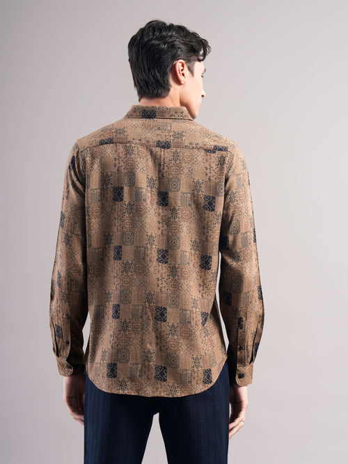 Men Printed Slim Fit Shirt