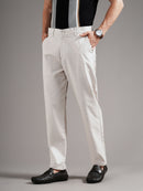 Men Tailored Straight Fit Low-Rise Trousers