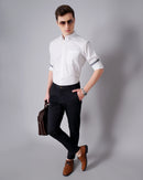 Slim Fit Flat-Front Trousers