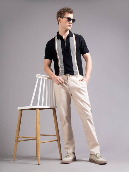 Men Smart Slim Fit Low-Rise Cotton Chinos