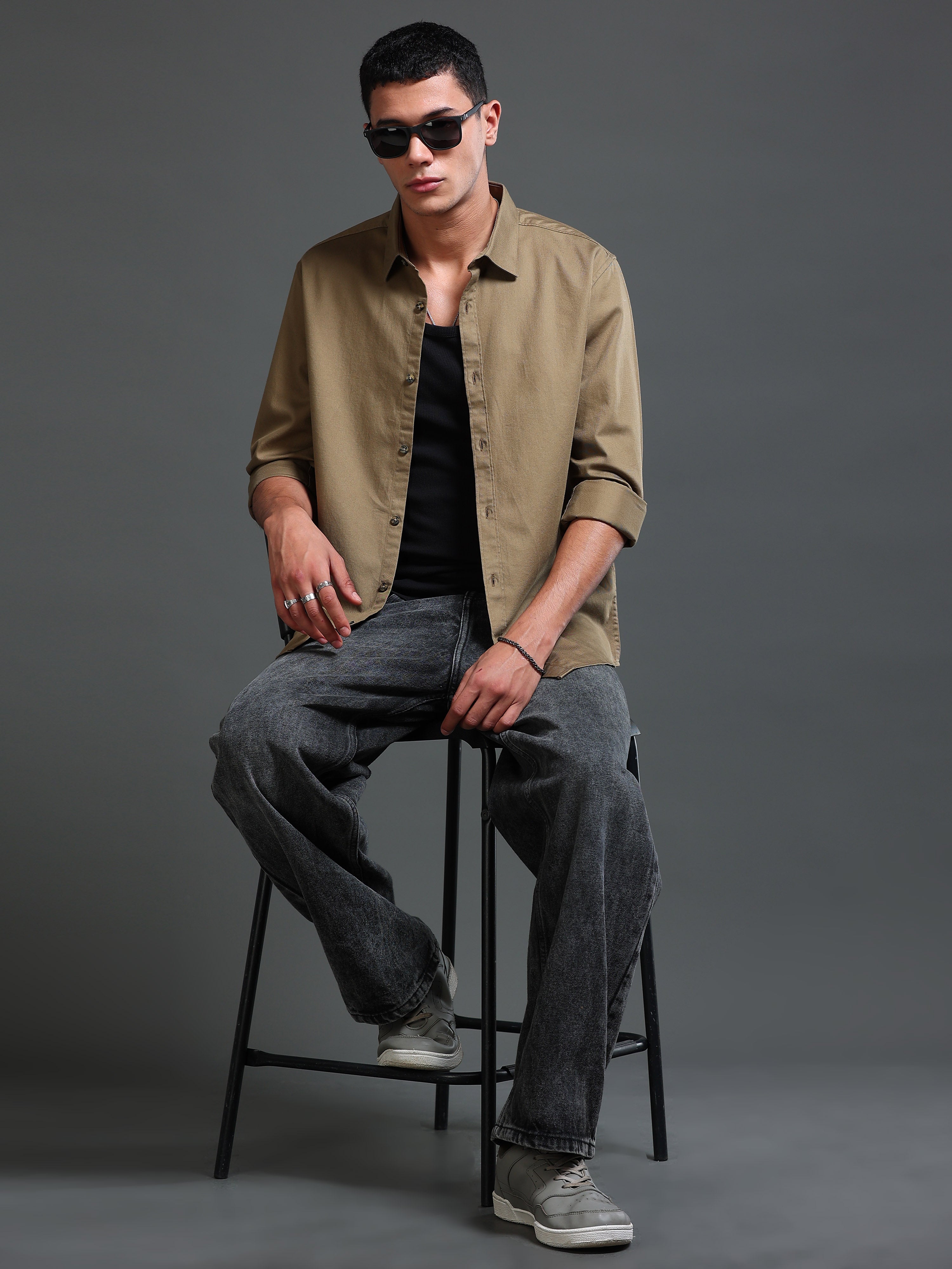 Men's Premium Twill Solid Shirt