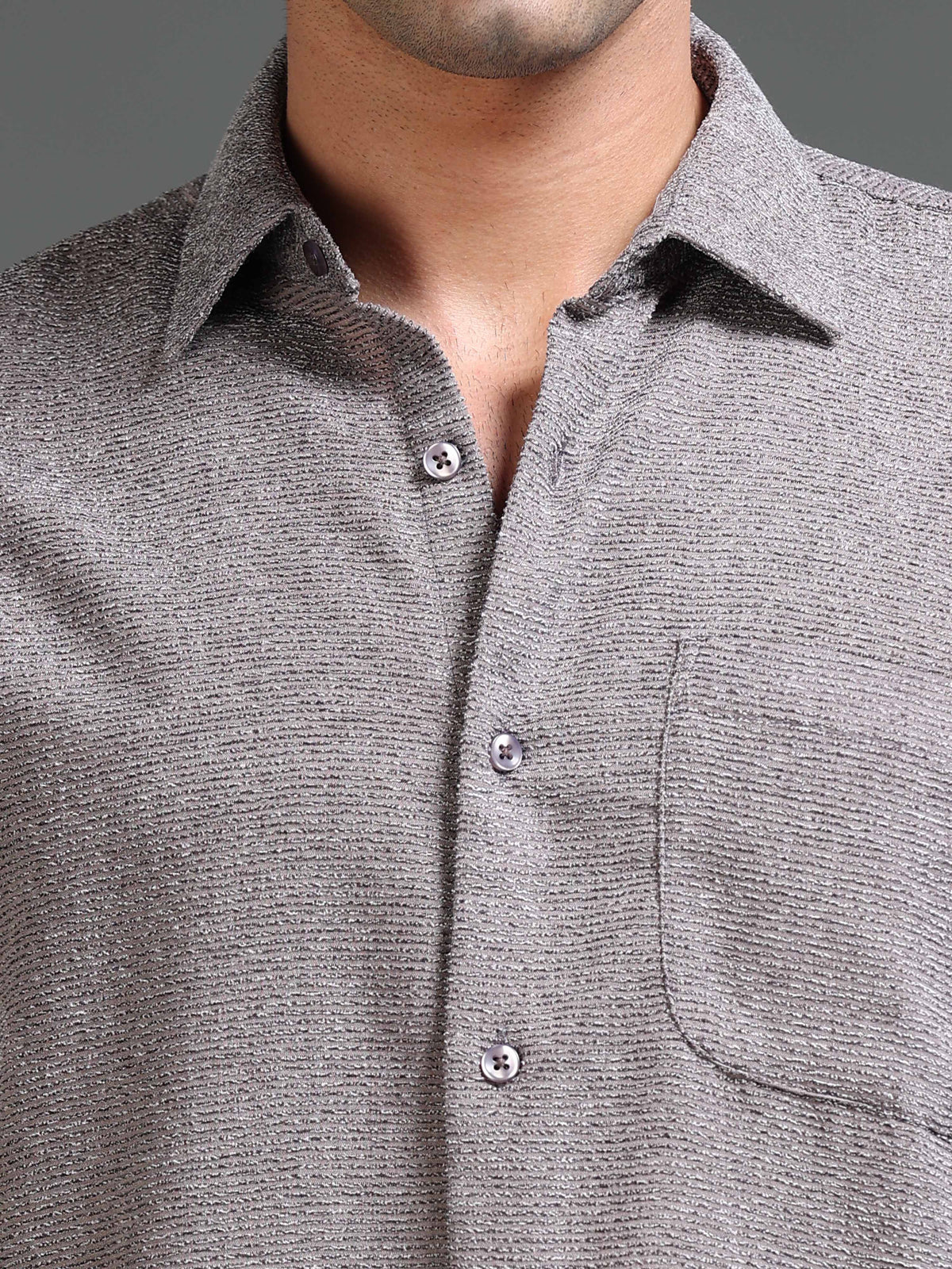 Men's Textured Solid Shirt
