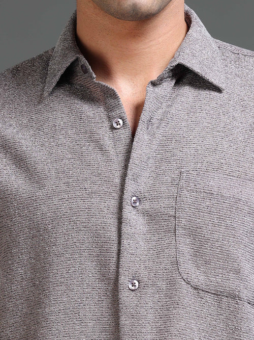 Men's Textured Solid Shirt