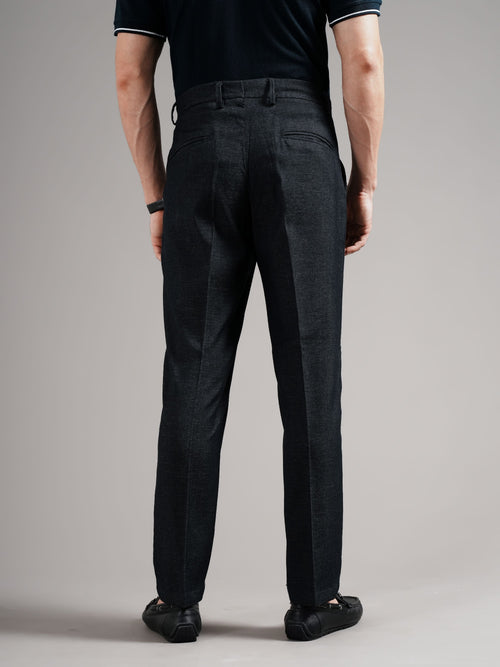 Men Tailored Straight Fit Low-Rise Trousers