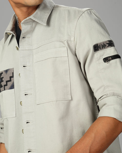 MEN OVERSHIRT FIT SHACKET