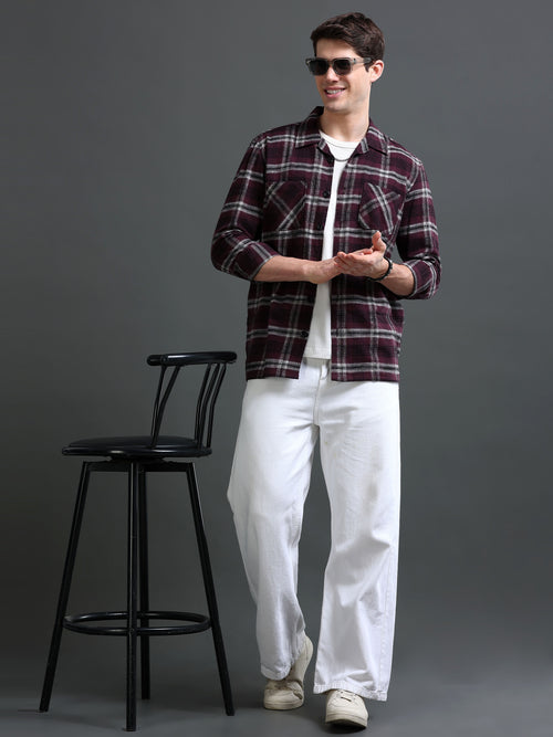 Men's Flannel Checked Slim Fit Shirt