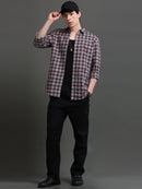 Men Smart Slim Fit Checked Casual Shirt