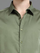 Men Satin Slim Fit Shirt