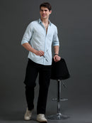 Men's Slub Slim Fit Solid Shirt